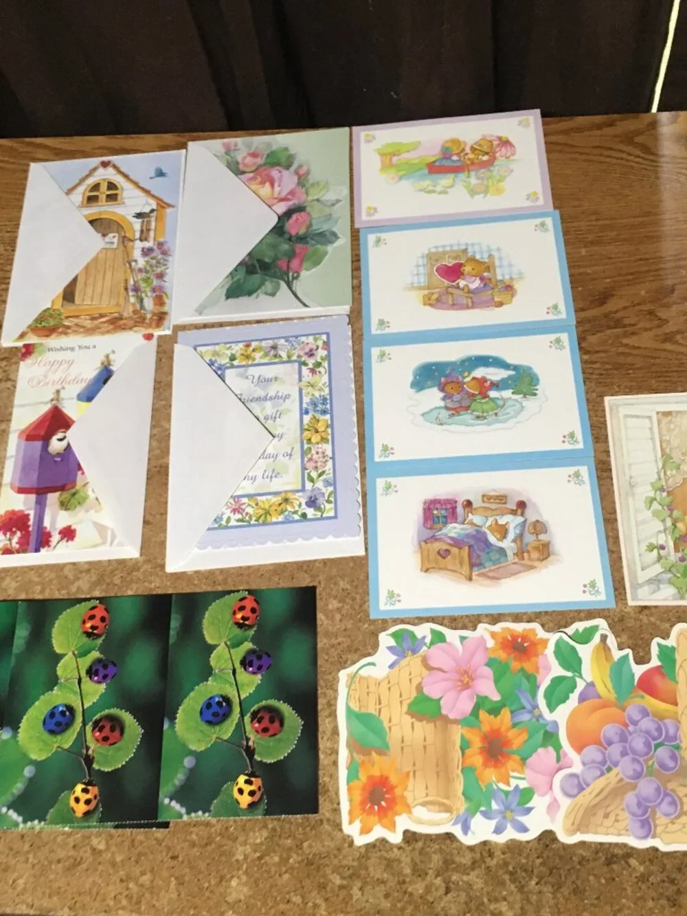 LOT OF CARDS GIFT BAGS WRAPPING PAPER HOLIDAYS HALLOWEEN HAPPY BIRTHDAY ANIMALS